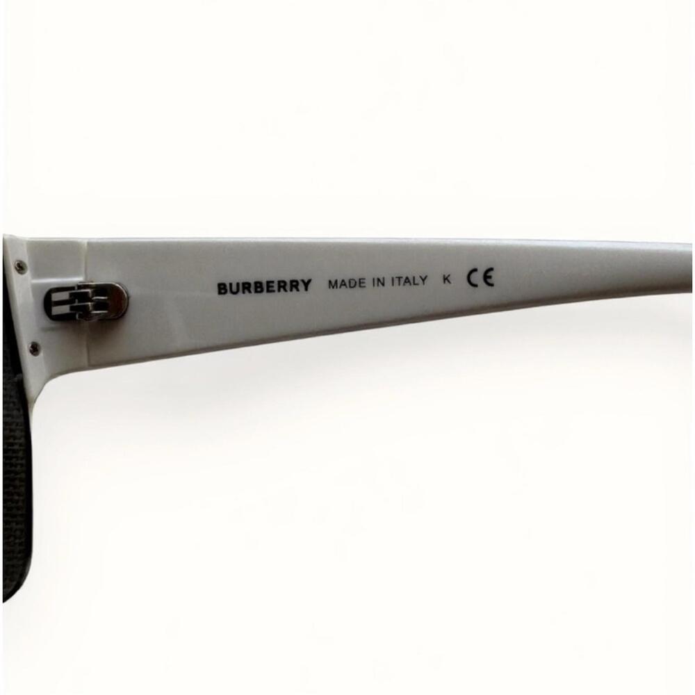 Burberry Logo Hologram Shield Wide Frame White Gray Sunglasses Shades BE4291 - Picture 3 of 6